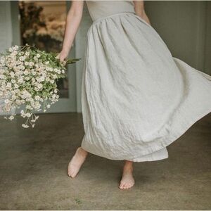 Peplum & co linen wrap skirt